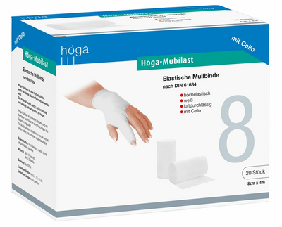 HÖGA-MUBILAST Fixierbinde 8 cmx4 m m.Cellophan