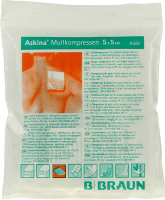 ASKINA Mullkompressen 5x5 cm steril