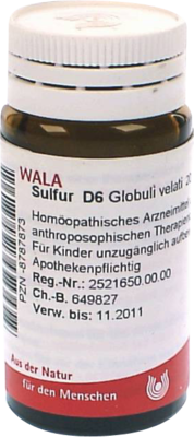 SULFUR D 6 Globuli