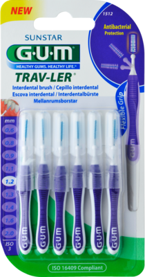 GUM TRAV-LER 1,2mm Kerze lila Interdental+6Kappen