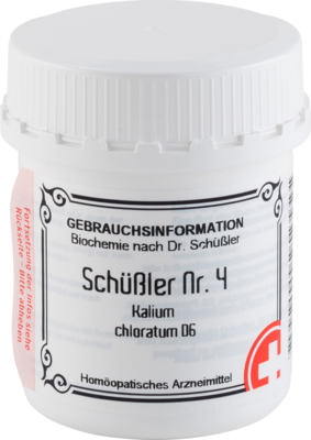 SCHÜSSLER NR.4 Kalium chloratum D 6 Tabletten